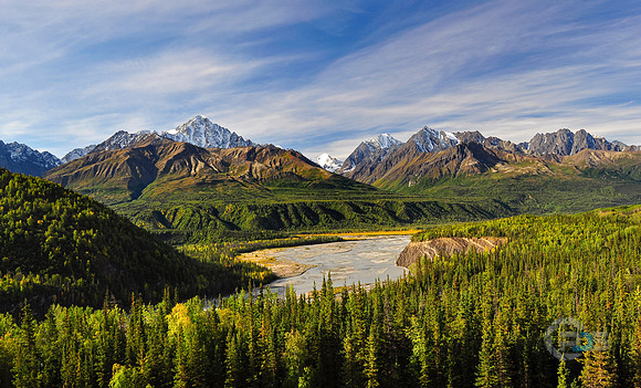 Alaskan Landscape with River
